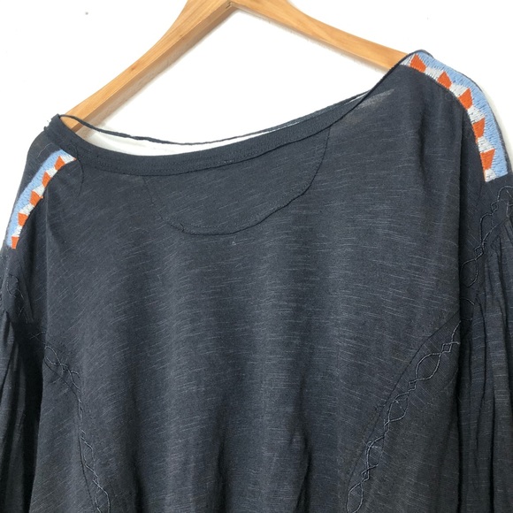 New Free People Hand Me Down Embroidered Top - Picture 7 of 9